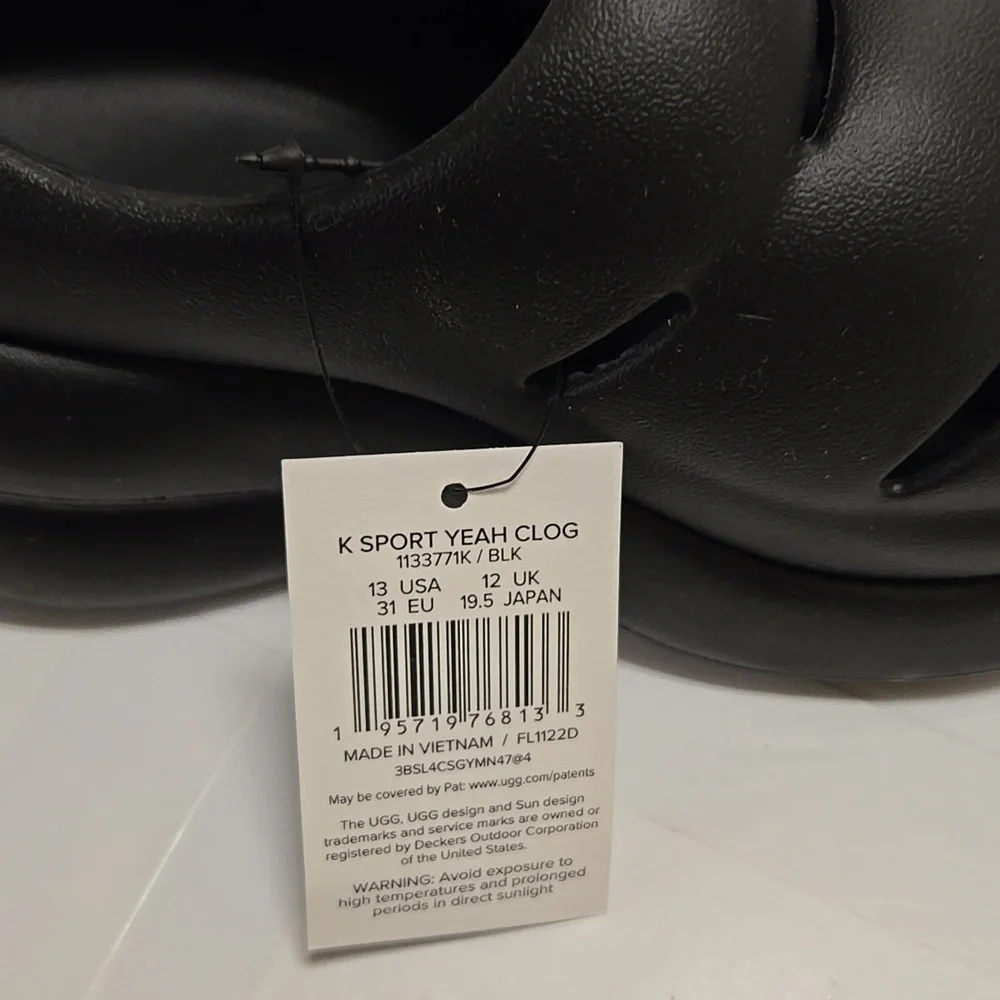 Ugg Sport Yeah Black Clogs Little‎ Kids
